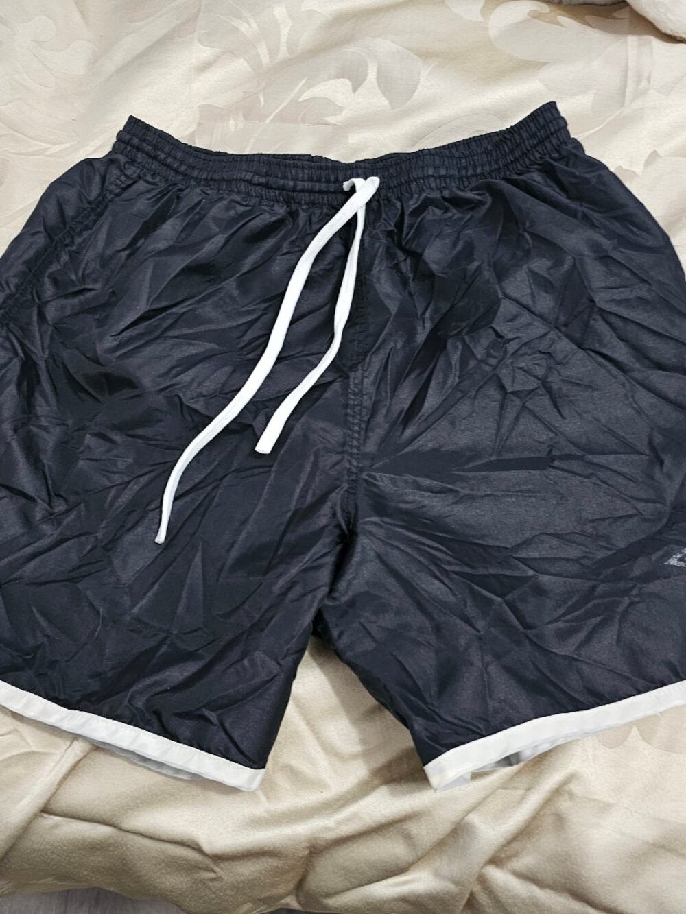 Black Umbro Athletic Nylon Shorts - Vintage
